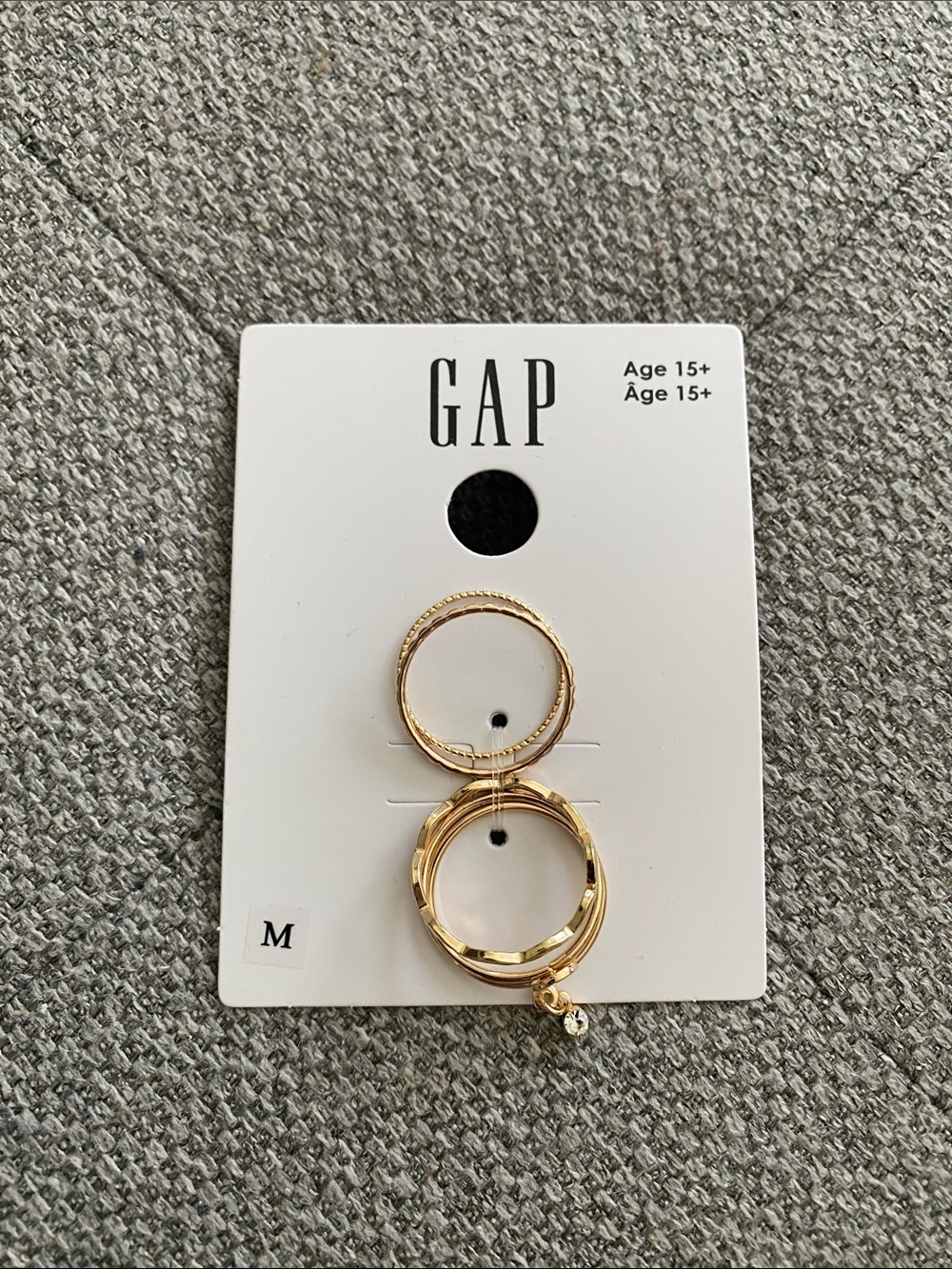 GAP Gold Stacked Ring Set BNWT
